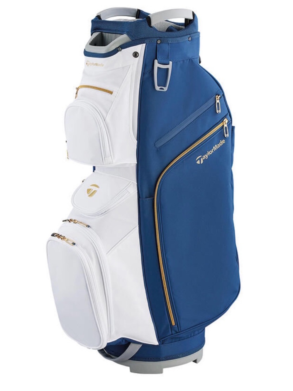 TaylorMade Kalea Blue White Golf Stand/Cart Bag with Gold Trim